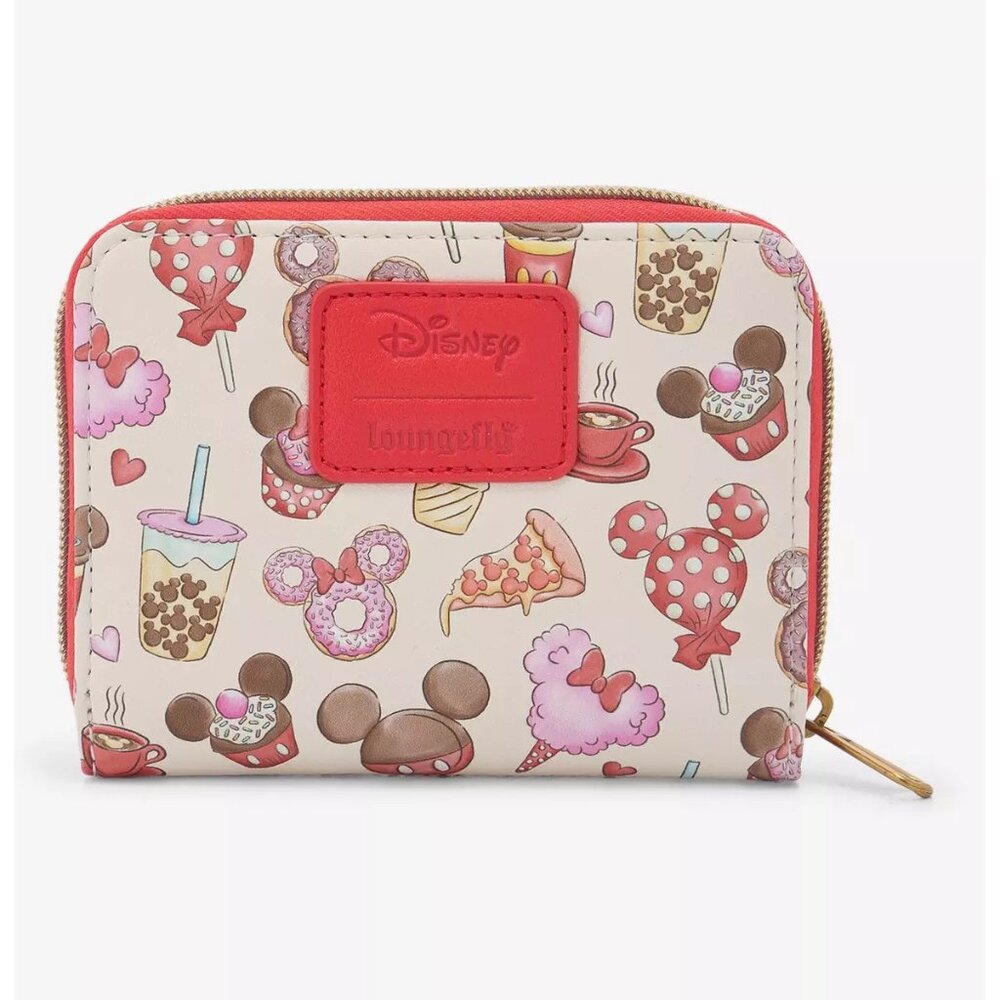 Loungefly Disney Mickey Mouse & Minnie Mouse Treats Mini Backpack and Wallet NWT - Picture 8 of 10